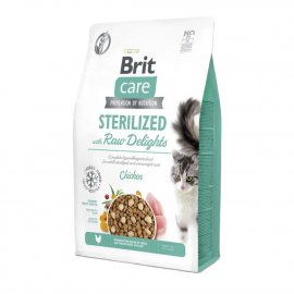 Brit Care Cat Raw Delights Sterilized сухой корм для стерилизованных кошек КУРИЦА