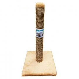 Пухнастики Дряпка-стовпчик на підставці для котів, джут, бежевий