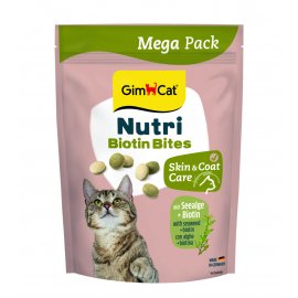 GimCat Nutri Biotin Bites Skin & Coat Care ласощі для шкіри та шерсті котів ВОДОРОСТІ та БІОТИН