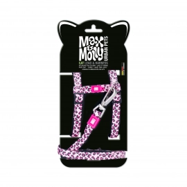 Max & Molly Urban Pets Cat Harness/Leash Set шлея с поводком для кошек Leopard Pink