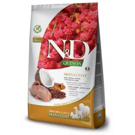 Farmina (Фарміна) N&D Grain Free Quinoa Skin&Coat Adult Medium & Maxi корм для собак середніх і великих порід при харчовій алергії ПЕРЕПЕЛ, КІНОА