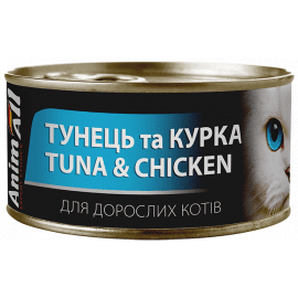 AnimAll Tuna & Chicken влажный корм для кошек ТУНЕЦ и КУРИЦА