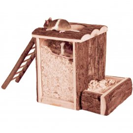 Trixie Play and Burrow Tower деревянный домик-нора для грызунов