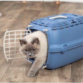 Trixie Relax переноска для животных, ПЛАСТИК ДВЕРЬ, синий