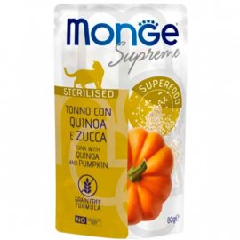 Monge Supreme Sterilised Cat Tuna Flakes, Quinoa & Pumpkin влажный корм для стерилизованных кошек ТУНЕЦ, КИНОА и ТЫКВА