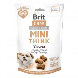 Brit Care Mini Treats Think Turkey&Peanut Butter лакомство для поддержания умственных способностей собак мелких пород ИНДЕЙКА и АРАХИСОВОЕ МАСЛО