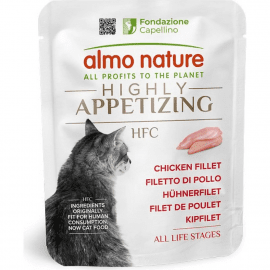 Almo Nature HFC Cat Highly Appetizing Chicken Fillet влажный корм для кошек КУРИНОЕ ФИЛЕ