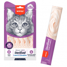 Wanpy Creamy Lickable Treats Sterilized Turkey & Cranberry ласощі для стерилізованих котів ІНДИЧКА та ЖУРАВЛИНА