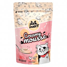 Mr. Bandit Cat Creamy Mousse Chicken & Shrimp лассощі для котів ВЕРШКОВИЙ МУС З КУРКОЮ ТА КРЕВЕТКАМИ