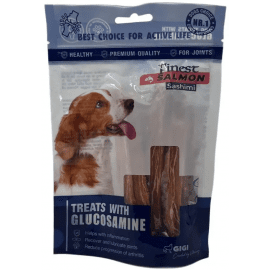 Gigi (Гиги) Finest Salmon Sashimi with Glucozamin лакомство с глюкозамином для собак, палочки сашими ЛОСОСЬ
