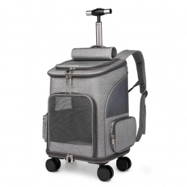 Voyager Pet Trolley Bag водонепроникний візок-рюкзак для кішок та собак, сірий