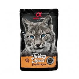 Alpha Spirit Turkey Mousse беззерновой влажный корм для кошек ИНДЕЙКА