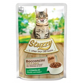 Stuzzy (Штуззи) RABBIT CAT (КРОЛИК кусочки В ЖЕЛЕ) консервы для кошек, пауч