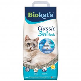 BioKats Classic 3in1 Fior de cotton Наповнювач, що комкується, для котячого туалету з ніжним ароматом бавовни