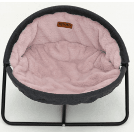 Misoko&Co (Місоко і Ко) Pet Bed Round Plush складаний круглий лежак для тварин, плюш, СІРО-РОЖЕВИЙ