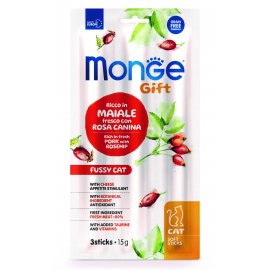 Monge Cat Gift Fussy Adult Pork, Rosehip & Cheese ласощі для вибагливих котів СВИНИНА, ШИПШИНА та СИР