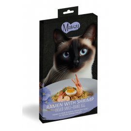 Mavsy Creamy Superfood Ramen, Shrimp In Linseed Sauce & Quail Egg ласощі для котів у вигляді крему РАМЕН, КРЕВЕТКИ та ПЕРЕПЕЛИНІ ЯЙЦЯ