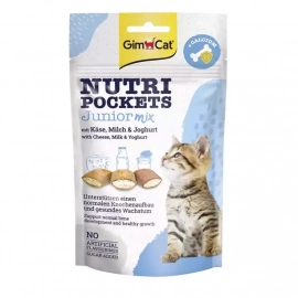 Gimcat NUTRI POCKETS JUNIOR (НУТРИ ПОКЕТС ЮНИОР ПОДУШЕЧКИ) лакомство для котят