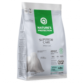 Natures Protection GRAIN FREE WHITE DOGS ADULT FISH корм для дорослих собак маленьких та мініатюрних порід з білою шерстю БІЛА РИБА