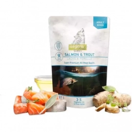 Isegrim (Ізегрім) Pouch Roots Salmon & Trout Консерви для собак з лососем, фореллю, топінамбуром, сафлоровою олією і річковими травами