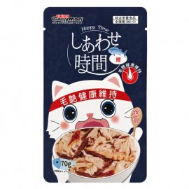 CattyMan Happy Time Eye & Coat Care беззерновий вологий корм для здоров’я очей та шерсті котів ТУНЕЦЬ
