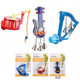 Flamingo BIRD TOY MUSIC игрушка для птиц, на выбор арфа, гитара или барабан