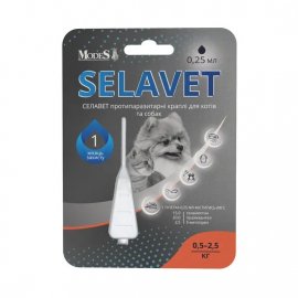 Modes Selavet капли на холку от блох, клещей и гельминтов для кошек и собак