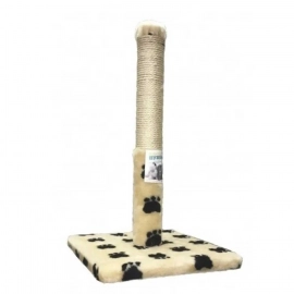 Пухнастики кігтеточка стовпчик на підставці для кішок, бежевий з лапками