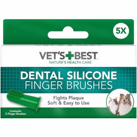 Vets Best Finger Toothbrush мягкая силиконовая зубная щетка на палец для чистки зубов собак и кошек