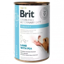 Brit Veterinary Diets Dog Grain Free Obesity Lamb & Peas консерви для собак з надлишковою вагою ЯГНЯ та ГОРОШОК