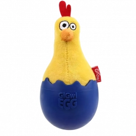 GiGwi (Гігві) Basic Egg КУРЧА-НЕВАЛЯЙКА іграшка для собак з пищалкою, 14 см