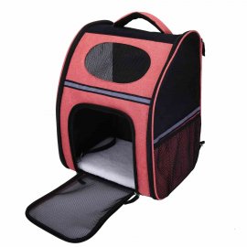Senful 2-in-1 Deluxe Pet Backpack рюкзак-переноска для собак и кошек, розовый
