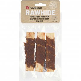 Flamingo Ласощі для собак ЖУВАЛЬНІ РЕБРА ОБГОРНУТІ М'ЯСОМ КАЧКИ