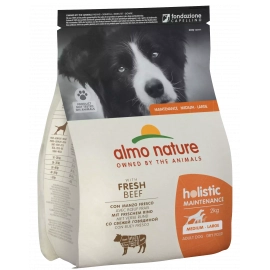 Almo Nature Holistic MAINTENANCE MEDIUM-LARGE ADULT DOG WITH FRESH BEEF сухой корм для взрослых собак средних и больших пород ГОВЯДИНА