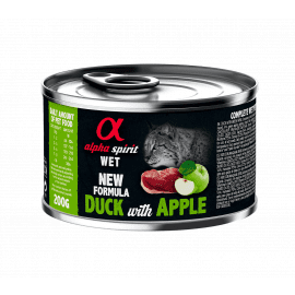 Alpha Spirit (Альфа Спирит) Wet Duck with Green Apple полнорационный влажный корм для кошек УТКА и ЯБЛОКИ