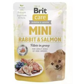 Brit Care Dog Mini Fillets in Gravy Rabbit & Salmon консервы для собак мелких пород КРОЛИК И ЛОСОСЬ В СОУСЕ