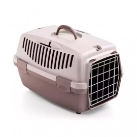 Stefanplast (Стефанпласт) GULLIVER переноска для тварин, МЕТАЛ ДВЕРI, ніжно рожевий/коричневий