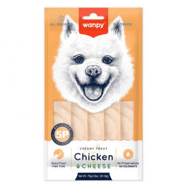 Wanpy (Ванпи) Creamy Lickable Treats Chicken&Cheese жидкое лакомство для собак КУРИЦА И СЫР Wanpy (Ванпи) Creamy Lickable Treats Chicken&Cheese жидкое лакомство для собак КУРИЦА И СЫР