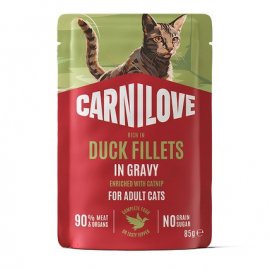 Carnilove Gravy Duck with Catnip вологий корм для котів, філе в соусі КАЧКА та КОТЯЧА М'ЯТА