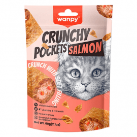 Wanpy Crunchy Pockets Salmon & Roe ласощі для котів ЛОСОСЬ та ІКРА