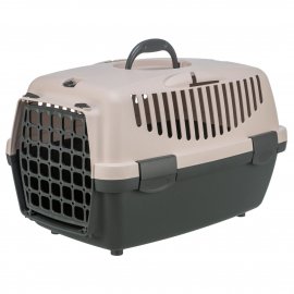 Trixie CAPRI переноска для животных, ПЛАСТИК ДВЕРЬ, темно-серый/румяный