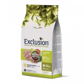 Exclusion (Эксклюжн) Adult Chicken Medium Breed сухой монопротеиновый корм для взрослых собак средних пород, КУРИЦА
