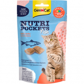 Gimcat NUTRI POCKETS FISH SALMON лакомство для кошек ЛОСОСЬ
