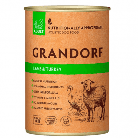 Grandorf (Грандорф) Lamb & Turkey Adult консерва для собак ЯГНЕНОК и ИНДЕЙКА