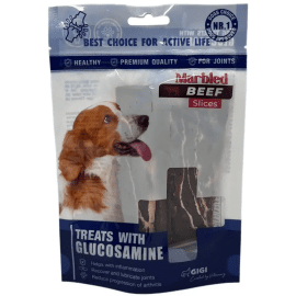 Gigi (Гиги) Marbled Beef Slices with Glucozamin лакомство с глюкозамином для собак, слайсы МРАМОРНАЯ ГОВЯДИНА