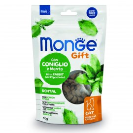 Monge Cat Gift Dental Adult Rabbit & Peppermint ласощі для гігієни порожнини рота котів КРОЛИК та ПЕРЦЕВА М'ЯТА