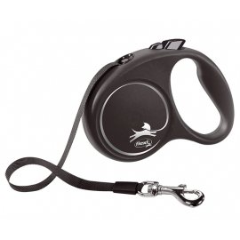 Flexi BLACK DESIGN повідець-рулетка для собак СТРІЧКА, сріблястий Flexi BLACK DESIGN повідець-рулетка для собак СТРІЧКА, сріблястий