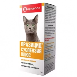 Apicenna ПРАЗИЦІД ПЛЮС суспензія для дорослих кішок від глистів Apicenna ПРАЗИЦІД ПЛЮС суспензія для дорослих кішок від глистів