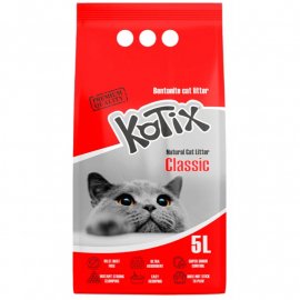 Kotix Classic бентонітовий наповнювач для котячого туалету, НАТУРАЛЬНИЙ, білі гранули