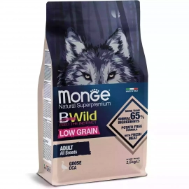 Monge Dog BWild Low Grain Adult All Breeds Goose сухой низкозерновой корм для собак всех пород ГУСЬ